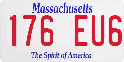 MA license plate 176EU6