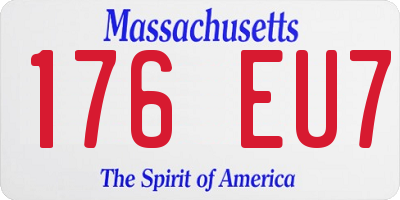 MA license plate 176EU7