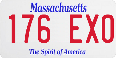 MA license plate 176EX0