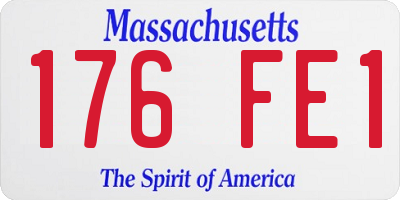 MA license plate 176FE1