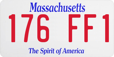 MA license plate 176FF1