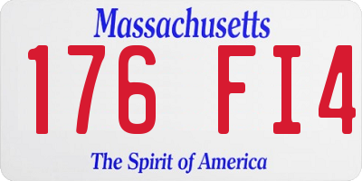 MA license plate 176FI4