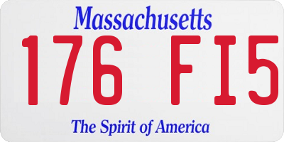MA license plate 176FI5