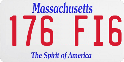 MA license plate 176FI6