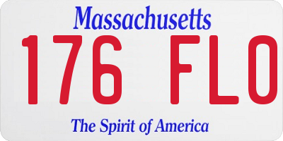 MA license plate 176FL0