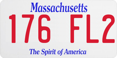 MA license plate 176FL2