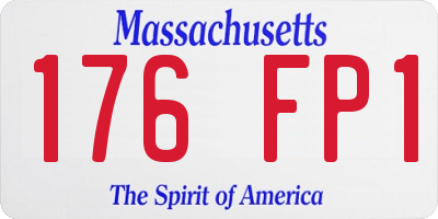 MA license plate 176FP1