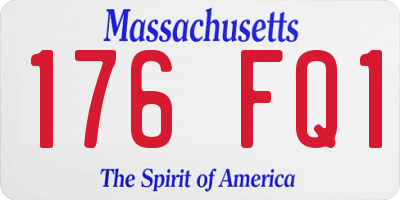 MA license plate 176FQ1