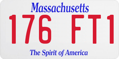 MA license plate 176FT1
