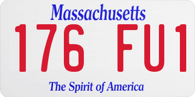 MA license plate 176FU1