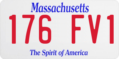 MA license plate 176FV1