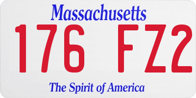 MA license plate 176FZ2