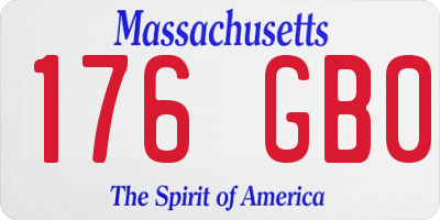 MA license plate 176GB0