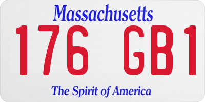 MA license plate 176GB1