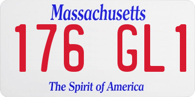 MA license plate 176GL1