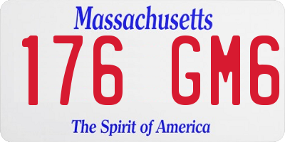 MA license plate 176GM6
