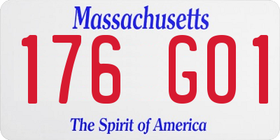 MA license plate 176GO1