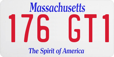 MA license plate 176GT1