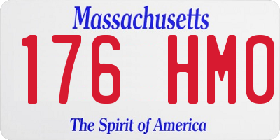 MA license plate 176HM0