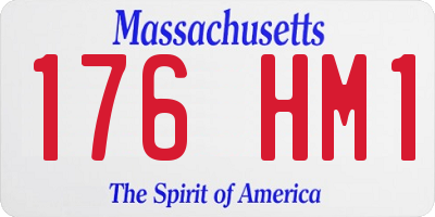 MA license plate 176HM1