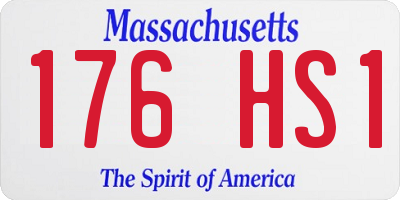 MA license plate 176HS1