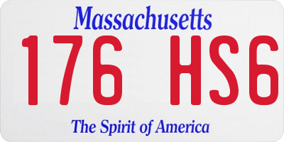 MA license plate 176HS6