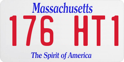 MA license plate 176HT1