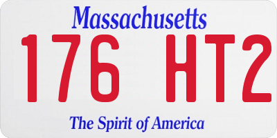 MA license plate 176HT2