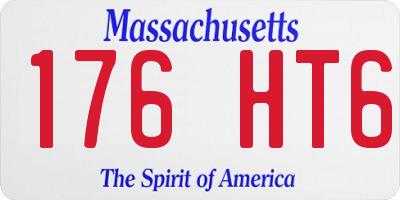 MA license plate 176HT6
