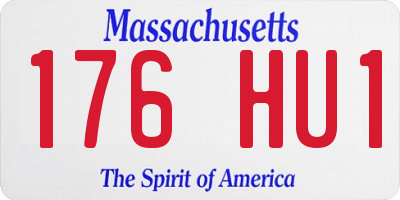 MA license plate 176HU1