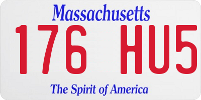 MA license plate 176HU5