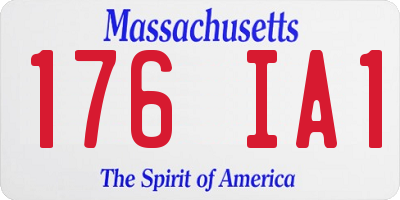 MA license plate 176IA1