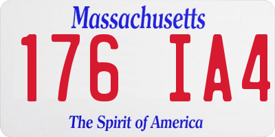 MA license plate 176IA4