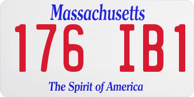 MA license plate 176IB1