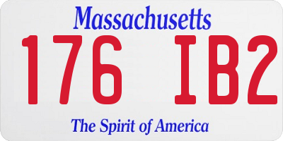 MA license plate 176IB2
