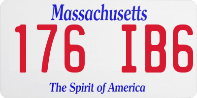MA license plate 176IB6