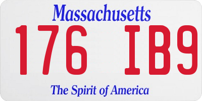 MA license plate 176IB9