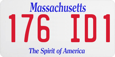 MA license plate 176ID1