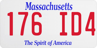 MA license plate 176ID4