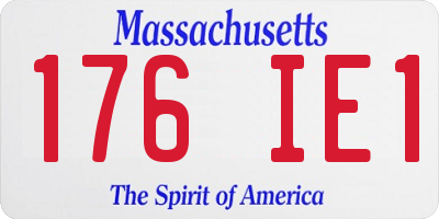 MA license plate 176IE1