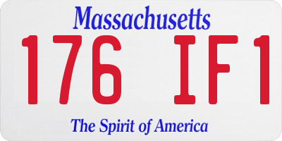 MA license plate 176IF1