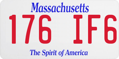 MA license plate 176IF6