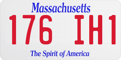 MA license plate 176IH1
