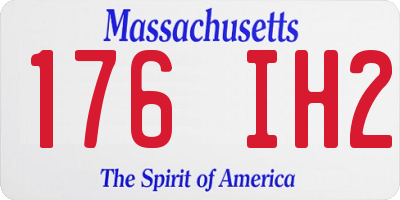 MA license plate 176IH2