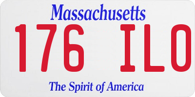 MA license plate 176IL0