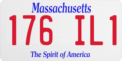 MA license plate 176IL1