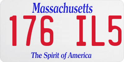MA license plate 176IL5