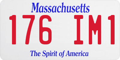 MA license plate 176IM1