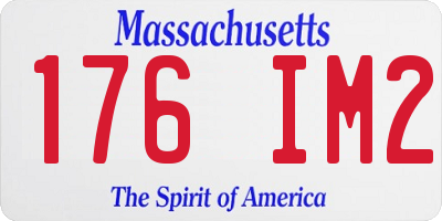 MA license plate 176IM2