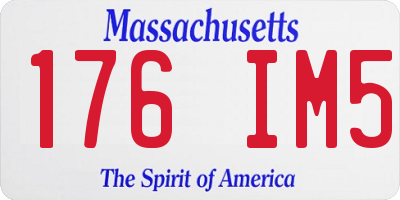 MA license plate 176IM5